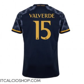 Real Madrid Federico Valverde #15 Seconda Maglia 2023-24 Manica Corta